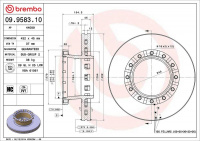 Brzdový kotouč BREMBO 09.9583.10 - IVECO Brzdový kotouč BREMBO 09.9583.10 - IVECO
