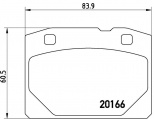 Sada brzdových destiček BREMBO P41001 - LADA