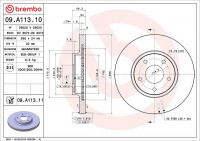 Brzdový kotouč BREMBO 09.A113.11 Brzdový kotouč BREMBO 09.A113.11