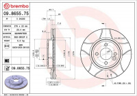 Brzdový kotouč BREMBO MAX 09.8655.75 - MINI Brzdový kotouč BREMBO MAX 09.8655.75 - MINI