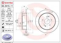 Brzdový kotouč BREMBO 08.D415.11 Brzdový kotouč BREMBO 08.D415.11