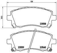 Sada brzdových destiček BREMBO P78010