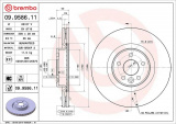 Brzdový kotouč BREMBO 09.9586.11 - VOLVO