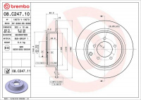 Brzdový kotouč BREMBO 08.C247.11
