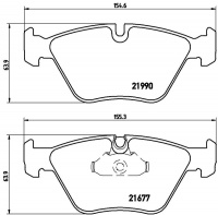 Sada brzdových destiček BREMBO P06065