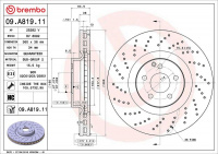 Brzdový kotouč BREMBO 09.A819.11 - MERCEDES-BENZ