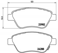 Sada brzdových destiček BREMBO P59051 - OPEL Sada brzdových destiček BREMBO P59051 - OPEL