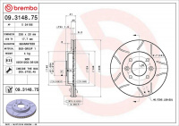 Brzdový kotouč BREMBO MAX 09.3148.75 - RENAULT