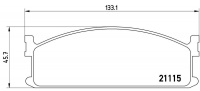 Sada brzdových destiček BREMBO P59008 - ISUZU