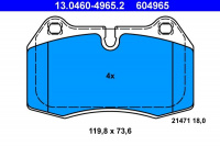 Sada brzdových destiček ATE 13.0460-4965 (AT 604965) - BMW Sada brzdových destiček ATE 13.0460-4965 (AT 604965) - BMW