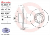 Brzdový kotouč BREMBO 08.3959.20 - MERCEDES-BENZ