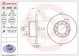 Brzdový kotouč BREMBO 08.3959.20 - MERCEDES-BENZ