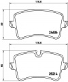 Sada brzdových destiček BREMBO P85119 - AUDI, PORSCHE