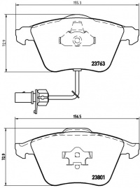 Sada brzdových destiček BREMBO P85084 - AUDI, SEAT