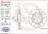 Brzdový kotouč BREMBO MAX 09.4939.76 - ALFA ROMEO, FIAT