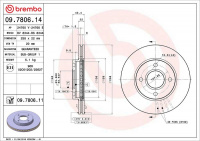 Brzdový kotouč BREMBO 09.7806.11