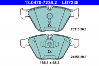 Sada brzdových destiček ATE Ceramic 13.0470-7238 (AT LD7238) - BMW Sada brzdových destiček ATE Ceramic 13.0470-7238 (AT LD7238) - BMW