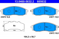 Sada brzdových destiček ATE 13.0460-5632 (AT 605632) Sada brzdových destiček ATE 13.0460-5632 (AT 605632)