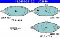 Sada brzdových destiček ATE 13.0470-2610 (AT LD2610)