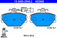 Sada brzdových destiček ATE 13.0460-2948 (AT 602948) - FIAT