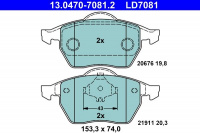 Sada brzdových destiček ATE Ceramic 13.0470-7081 (AT LD7081) - AUDI, SEAT, ŠKODA, VW Sada brzdových destiček ATE Ceramic 13.0470-7081 (AT LD7081) - AUDI, SEAT, ŠKODA, VW