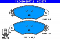 Sada brzdových destiček ATE 13.0460-3977 (AT 603977) - NISSAN, RENAULT Sada brzdových destiček ATE 13.0460-3977 (AT 603977) - NISSAN, RENAULT