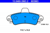 Sada brzdových destiček ATE 13.0460-3963 (AT 603963) - FORD Sada brzdových destiček ATE 13.0460-3963 (AT 603963) - FORD