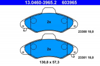Sada brzdových destiček ATE 13.0460-3965 (AT 603965) - FORD