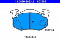 Sada brzdových destiček ATE 13.0460-3953 (AT 603953) - RENAULT Sada brzdových destiček ATE 13.0460-3953 (AT 603953) - RENAULT
