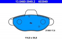 Sada brzdových destiček ATE 13.0460-3949 (AT 603949) - FIAT