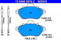 Sada brzdových destiček ATE 13.0460-3916 (AT 603916) - CITROËN Sada brzdových destiček ATE 13.0460-3916 (AT 603916) - CITROËN