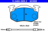 Sada brzdových destiček ATE 13.0460-3955 (AT 603955) - RENAULT Sada brzdových destiček ATE 13.0460-3955 (AT 603955) - RENAULT