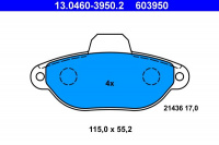 Sada brzdových destiček ATE 13.0460-3950 (AT 603950) - FIAT Sada brzdových destiček ATE 13.0460-3950 (AT 603950) - FIAT