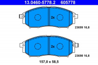 Sada brzdových destiček ATE 13.0460-5778 (AT 605778) - NISSAN, RENAULT