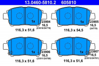 Sada brzdových destiček ATE 13.0460-5810 (AT 605810) - TOYOTA