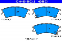 Sada brzdových destiček ATE 13.0460-5803 (AT 605803) - HYUNDAI Sada brzdových destiček ATE 13.0460-5803 (AT 605803) - HYUNDAI