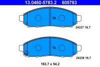 Sada brzdových destiček ATE 13.0460-5783 (AT 605783) - NISSAN Sada brzdových destiček ATE 13.0460-5783 (AT 605783) - NISSAN