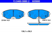 Sada brzdových destiček ATE 13.0460-5880 (AT 605880) - NISSAN Sada brzdových destiček ATE 13.0460-5880 (AT 605880) - NISSAN