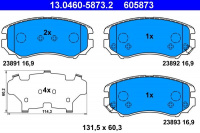 Sada brzdových destiček ATE 13.0460-5873 (AT 605873) - HYUNDAI, KIA Sada brzdových destiček ATE 13.0460-5873 (AT 605873) - HYUNDAI, KIA