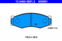 Sada brzdových destiček ATE 13.0460-5881 (AT 605881) - NISSAN Sada brzdových destiček ATE 13.0460-5881 (AT 605881) - NISSAN