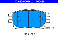 Sada brzdových destiček ATE 13.0460-5894 (AT 605894) - TOYOTA Sada brzdových destiček ATE 13.0460-5894 (AT 605894) - TOYOTA