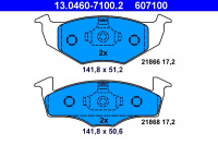 Sada brzdových destiček ATE 13.0460-7100 (AT 607100) - SEAT, ŠKODA Sada brzdových destiček ATE 13.0460-7100 (AT 607100) - SEAT, ŠKODA