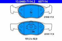 Sada brzdových destiček ATE 13.0460-7114 (AT 607114) - FIAT, LANCIA Sada brzdových destiček ATE 13.0460-7114 (AT 607114) - FIAT, LANCIA