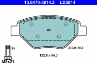Sada brzdových destiček ATE 13.0470-3814 (AT LD3814) Sada brzdových destiček ATE 13.0470-3814 (AT LD3814)
