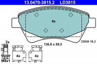 Sada brzdových destiček ATE 13.0470-3815 (AT LD3815)