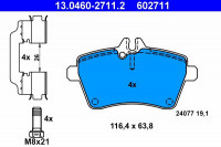 Sada brzdových destiček ATE 13.0460-2711 (AT 602711) - MERCEDES-BENZ Sada brzdových destiček ATE 13.0460-2711 (AT 602711) - MERCEDES-BENZ