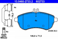 Sada brzdových destiček ATE 13.0460-2733 (AT 602733) - MERCEDES-BENZ