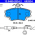 Sada brzdových destiček ATE 13.0460-2834 (AT 602834) - DACIA, RENAULT Sada brzdových destiček ATE 13.0460-2834 (AT 602834) - DACIA, RENAULT