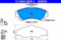 Sada brzdových destiček ATE 13.0460-2830 (AT 602830) - MITSUBISHI, VOLVO Sada brzdových destiček ATE 13.0460-2830 (AT 602830) - MITSUBISHI, VOLVO