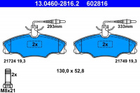 Sada brzdových destiček ATE 13.0460-2816 (AT 602816) - PEUGEOT Sada brzdových destiček ATE 13.0460-2816 (AT 602816) - PEUGEOT